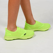Girls Aqua Sneakers Yellow