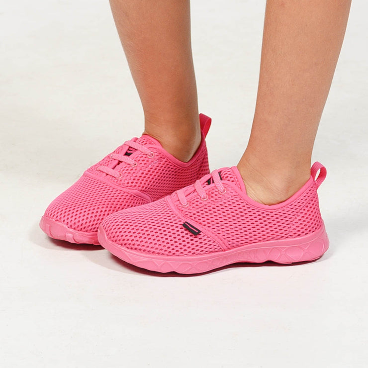 Girls Aqua Sneakers Pink