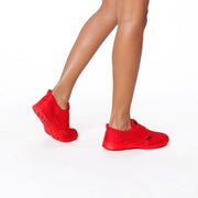 Ladies Aqua Sneaker Coral Red